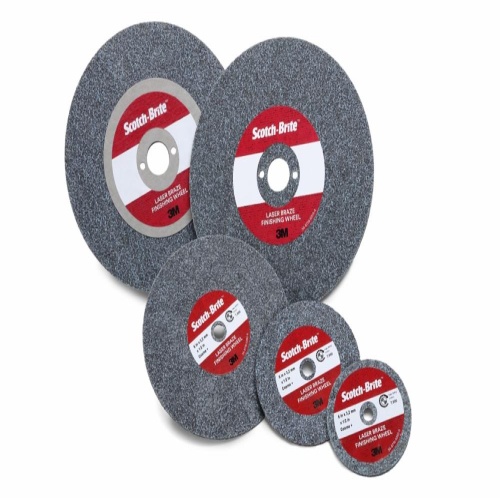 3M 7100115840 - 3M Scotch-Brite™ Laser Braze Finishing Wheel, 4 in x 3.5mm x 1/4 in
