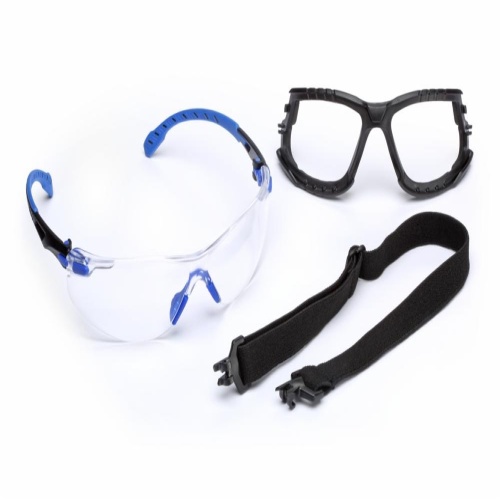 3M 7100131819 - 3M Solus™ 1000-Series Safety Glasses S1107SGAF-KT, Kit, Foam, Strap, BLU/BLK, Indoor/Outdoor GRY Scotchgard™ Anti-Fog Lens