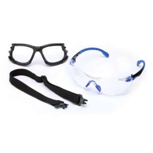 3M 7100131819 - 3M Solus™ 1000-Series Safety Glasses S1107SGAF-KT, Kit, Foam, Strap, BLU/BLK, Indoor/Outdoor GRY Scotchgard™ Anti-Fog Lens