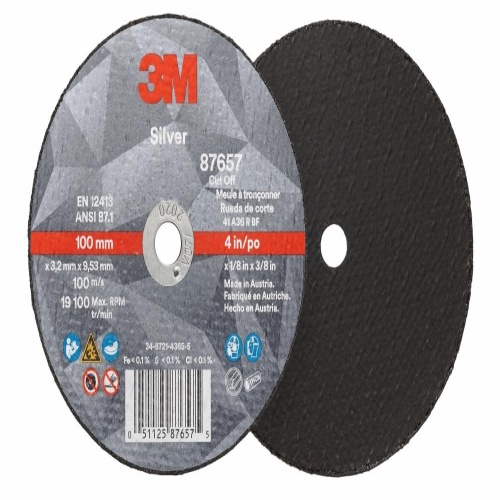 3M 7100139230 - 3M Silver Cut-Off Wheel, 87466, T27, 4.5 in x .045 in x 7/8 in