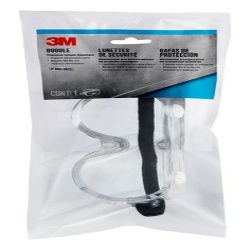 3M Goggle Chemical Splash, 91252P1-DC, Black Strap, Clear Lens - 7100160477