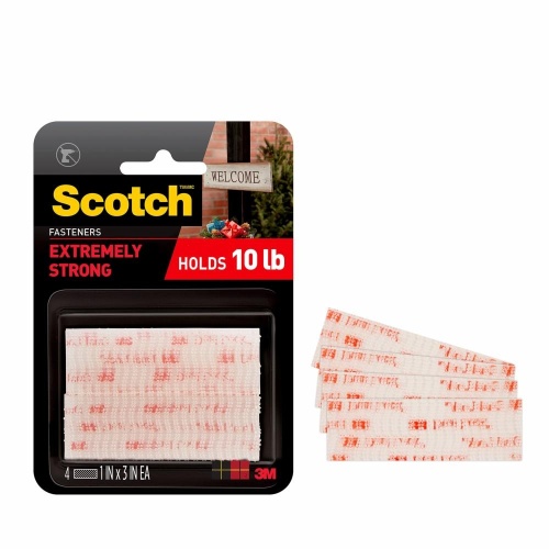 3M 7100168495 - 3M Scotch™ Extreme Fastener Mounting Strips Value Pack RF6730-VPESF, 1 in x,3 in (25,4 mm x 76,2 mm), Clear