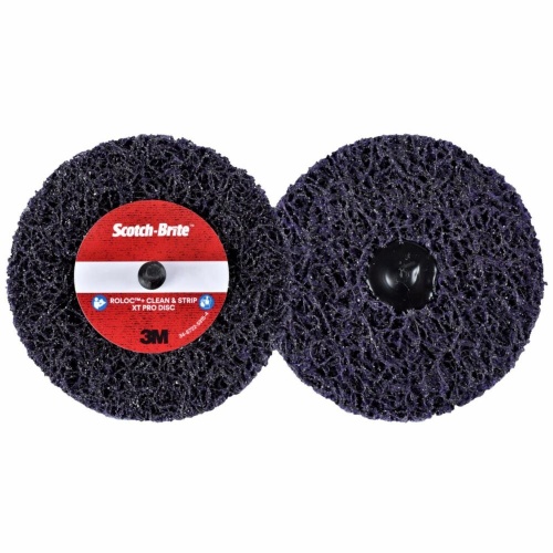 3M 7100173791 - 3M Scotch-Brite™ Roloc™+ Clean and Strip XT Pro Disc, XO-ZR+, SiC Extra Coarse, TR+, Purple, 4 in x 1 in, 2 Ply