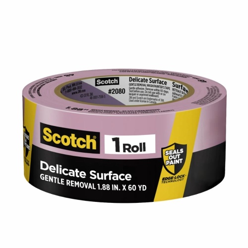 3M 7100185009 - 3M Scotch® Delicate Surface Painter's Tape 2080-48EC, 1.88 in x 60 yd (48mm,x 54,8m)