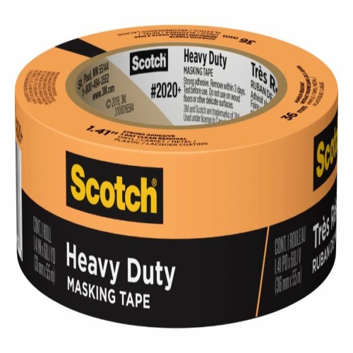 3M 7100191057 - 3M Scotch® Heavy Duty Masking Tape 2020+-48TP, 1.88 in x 60.1 yd (48mm x,55m)