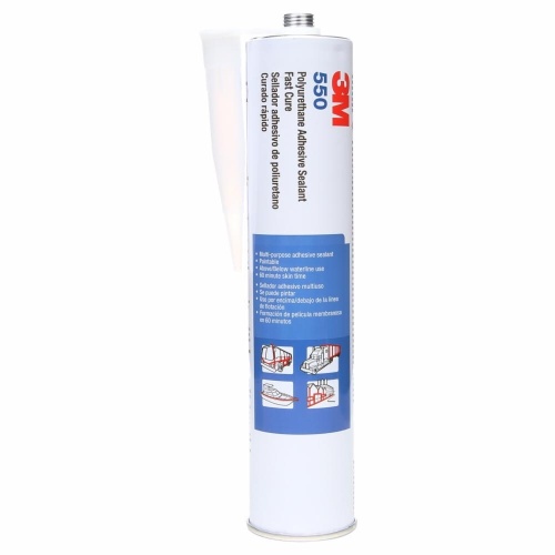 3M 7100197996 - 3M Polyurethane Adhesive Sealant 550FC, Fast Cure, Gray, Use with 400A-2K APR, Nozzles Not Included, 350 mL Sausage Pack