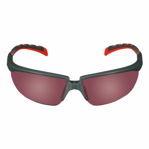 3M 7100203162 - 3M Solus™ 2000 Series, S2024AS-RED, Gray/Red Temples, Red Mirror Anti-Scratch lens