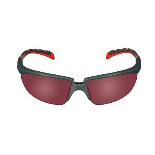 3M 7100203162 - 3M Solus™ 2000 Series, S2024AS-RED, Gray/Red Temples, Red Mirror Anti-Scratch lens