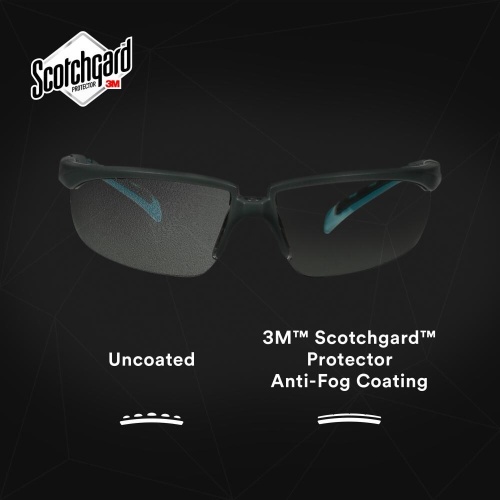 3M 7100203171 - 3M Solus™ 2000 Series, S2007SGAF-BGR, Gray/Blue-Green Temples, Scotchgard™ Anti-Fog Coating, I/O Gray AF-AS lens