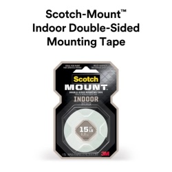3M 7100216169 - 3M Scotch-Mount™ Indoor Double-Sided Mounting Tape 314H-MED, 1 in x 125 in (2,54 cm x 3,17 m)