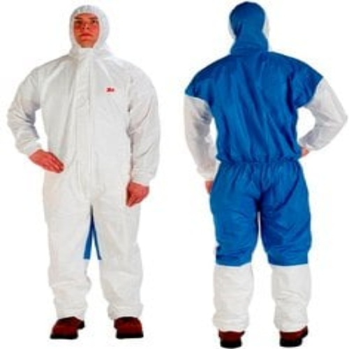 3M 7100217011 - 3M Protective Coverall 4535, White & Blue Type 5/6, Medium