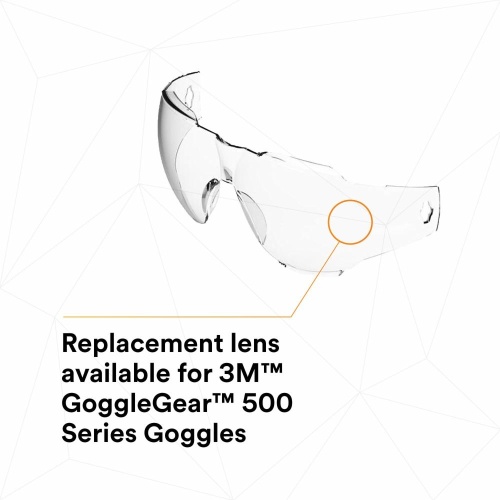 3M 7100222787 - 3M Goggle Gear, 500-Series, GG501SGAF-LENS, Clear Scotchgard™ Anti-fog Replacement Lens