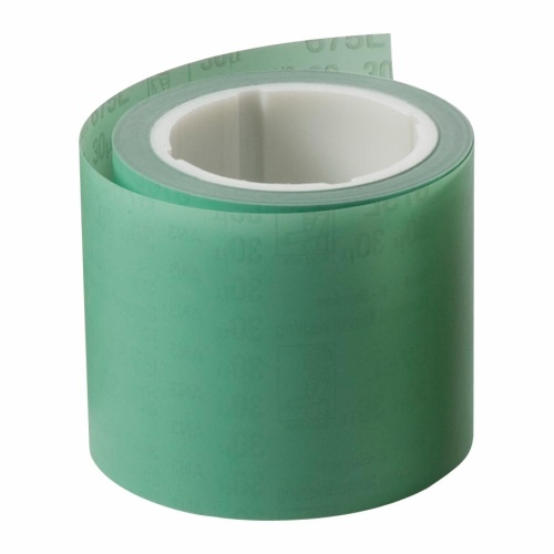 3M 7100224021 - 3M Diamond Microfinishing Film Roll 675L, 30 Mic, 8 in x 25 ft x 3 in (203.2mmx7.5m), ASO, 6ft Leaders Both Ends