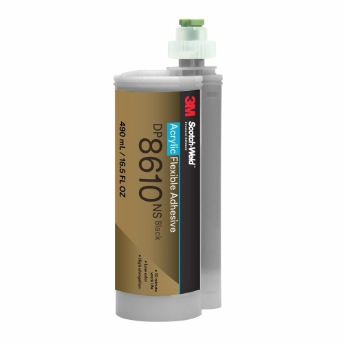 3M 7100233359 - 3M Scotch-Weld™ Flexible Acrylic Adhesive DP8610NS, Black, 45 mL Duo- Pak