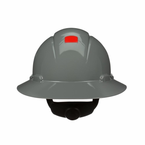 3M 7100240025 - 3M™ SecureFit™ Full Brim Hard Hat H-808SFR-UV, Grey, 4-Point Pressure Diffusion Ratchet Suspension, with UVicator, 20 ea/Case