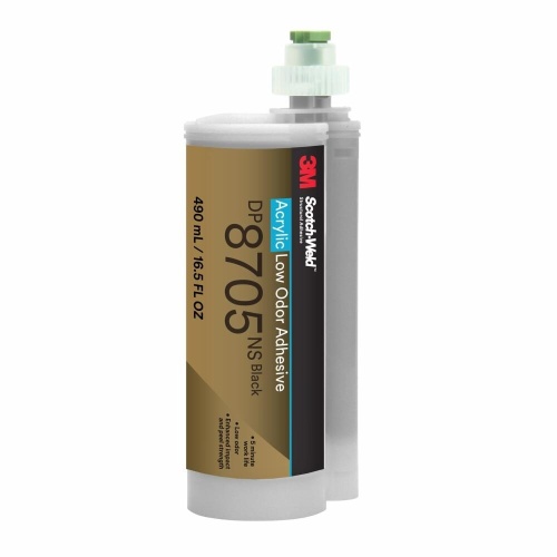 3M 7100245039 - 3M Scotch-Weld™ Low Odor Acrylic Adhesive DP8705NS, Black, 490 mL Duo-Pak