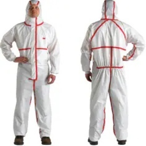 3M 7100256140 - 3M™ Chemical Protective Coverall 4565, White + Red, Type 4/5/6, 2XL, 20 Each/Case