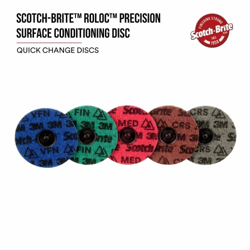 3M 7100264435 - 3M Scotch-Brite™ Roloc™ Precision Surface Conditioning Disc, PN-DS, Medium, TS, 3/4 in, 50/Bag