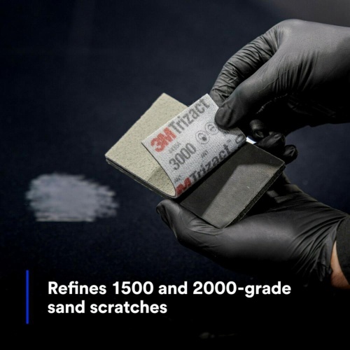 3M 7100312333 - 3M Trizact™ Hookit™ Foam Abrasive Sheet 30290, 3000, 2-3/4 in x 5-1/2
in (70 mm x 140 mm), 15 Sheets/Carton