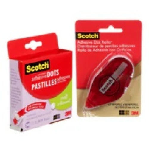 3M 7100322014 - Scotch® Initially Repositionable Adhesive Roller 6055-RPS, 0.31 IN x 49 FT (8 mm x 14,9 m)