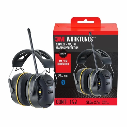 3M 7100330301 - 3M™ WorkTunes™ Connect + AM/FM Wireless Hearing Protector with Bluetooth® Technology, 90572-DC, 3/Case