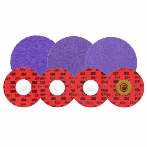 3M 7100331748 - 3M™ Cubitron™ 3 Roloc™ Durable Edge Disc 1184F, 36+ YF-weight, TSM, Purple, 2 in, Die RS200PM, 50/Carton, 200 ea/Case