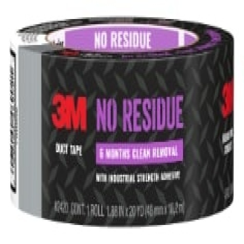 3M 7100334374 - 3M™ No Residue Duct Tape 2420, 1.88 in x 20 yd (48 mm x 18.2 m), 12 roll/case