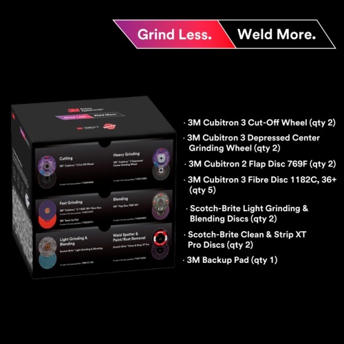 3M 7100350489 - 3M™ Grind Less Weld More Promo Kit, 67115, 1 ea/Case