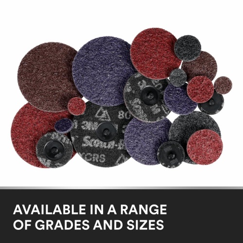 3M 7100359489 - Scotch-Brite™ Roloc™ Precision Heavy Duty Surface Conditioning Disc, HD-DR, Coarse 120+, TR, 2 in, 25/Carton, 100 ea/Case