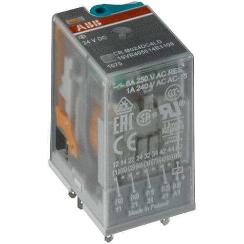 ABB 1SVR405618R1400 CR-M024DC4LDG PLUG. INTERFACE REL.