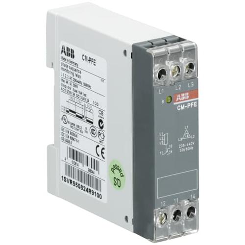 ABB 1SVR550824R9100 CM-PFE PH.SEQUENCE MONI. 208-440VAC