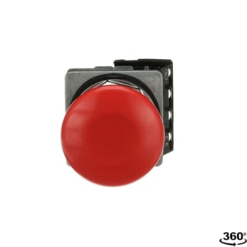 ABB A3PB41-600R-10 - PB,2POS MOMTRY,44MM MSHRM,RED,1NO