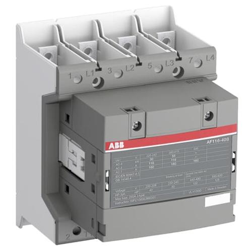 ABB AF116-40-00B-13 IEC Contactor - 250 VDC, 160 Amp, 4 NO + 0 NC