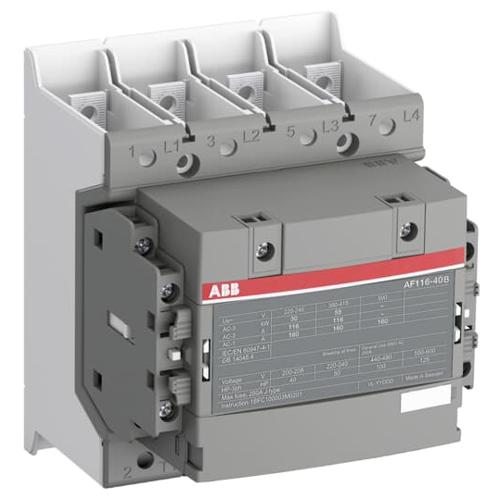 ABB AF116-40-22B-13 IEC Contactor - 250 VDC, 160 Amp, 4 NO + 0 NC