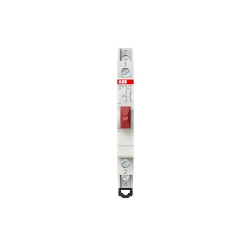 ABB E215-16-11C - Pushbutton, 16 A, acc. to EN 250 V AC, 1NO, 1NC, El. Color: Red, MW: 0.5