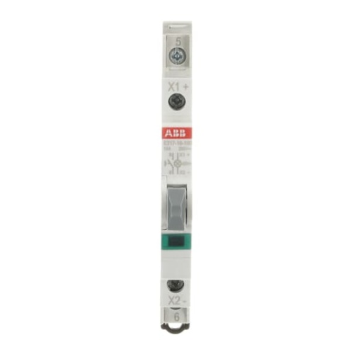 ABB E217-16-10D48 - Luminous Pushbutton, 16 A, acc. to EN 250 V AC, 1NO, El. Color: gray, 1LED, Green, MW: 0.5
