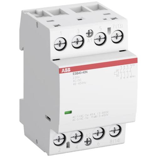 ABB ESB40-20N-06 Installation Contactor (NO) 40 A - 2 NO + 0 NC - 230 V - Control Circuit 400 Hz
