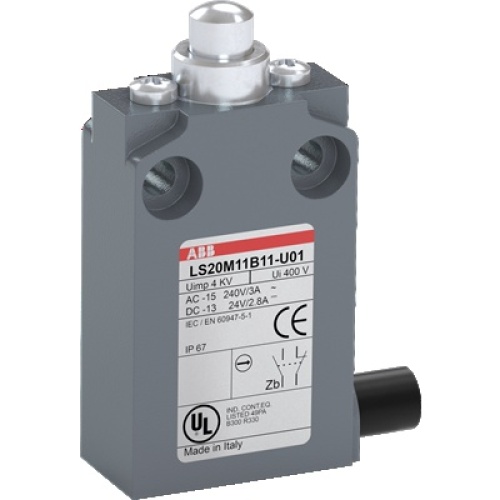 ABB LS20M11B11-U01 - Limit Switch, Steel, Plunger, 400 V, 30 mm