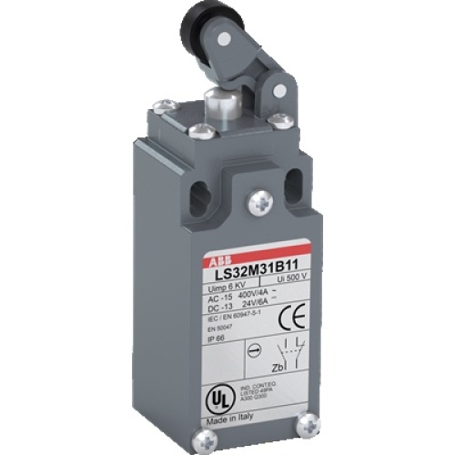 ABB LS35M31B11 - Limit Switch, Plastic, Roller Lever, 600 V, 30 mm
