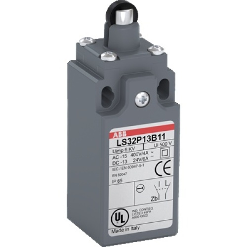 ABB LS35P13B11 - Limit Switch, Plastic, Roller Plunger, 600 V, 30 mm