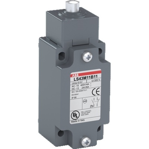 ABB LS45M11B11 - Limit Switch, Stainless Steel, Plain Plunger, 600 V, 40 mm