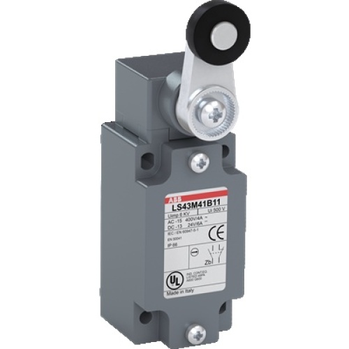 ABB LS45M41B11 - Limit Switch, Polyamide, Roller Lever, 600 V, 40 mm