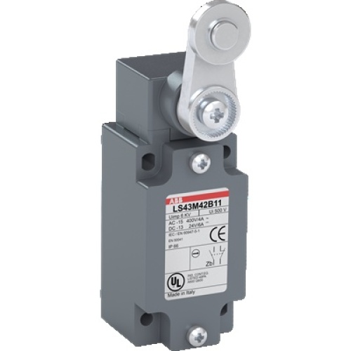 ABB LS45M42B11 - Limit Switch, Stainless Steel, Roller Lever, 600 V, 40 mm