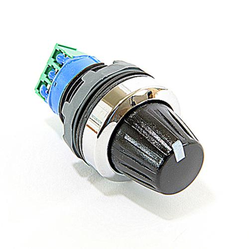 ABB MT-305B Modular Potentiometer - Resistor 5 kOhm - Knob - Black - Non-illuminated - Chrome Metal Bezel