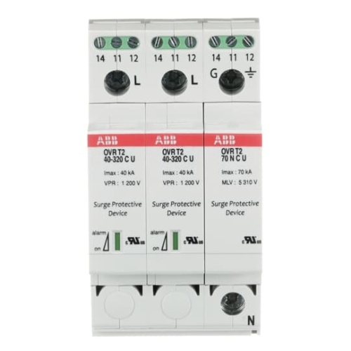ABB OVRT23L15150PU - Surge Protective Device, 120V 3-Phase Delta, 3 Pole, 4 Wire