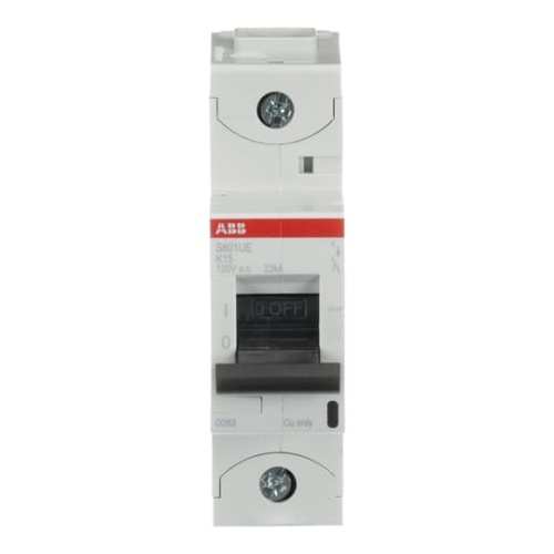 ABB S801UE-K15 High Performance Circuit Breaker - 15 Amp, Single Pole, 120 VAC