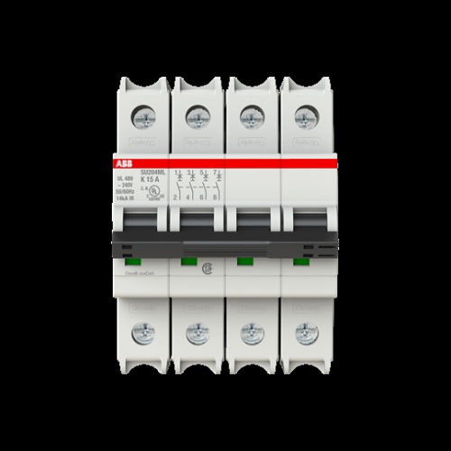 ABB SU204ML-K15 Mini CB - 15 Amp, Four Pole