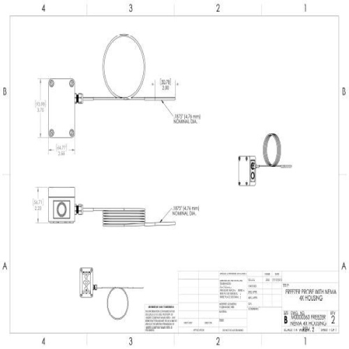 ACI 118751 A/TT1K-LTS-4-4X-30' Freezer,1K Ohm RTD