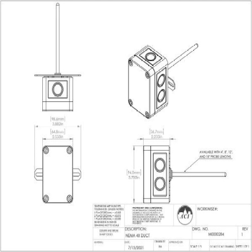 ACI 121997 A/CP-D-8"-4X 10K Ohm,Type II