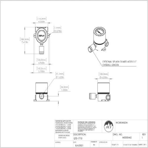 ACI 132573 QTS-61160X-E000000 Carbon Monoxide Gas - QTS-61160X-E000000